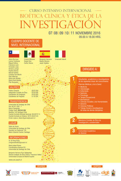 Curso Internacional de Bioética y Ética de la Investigación